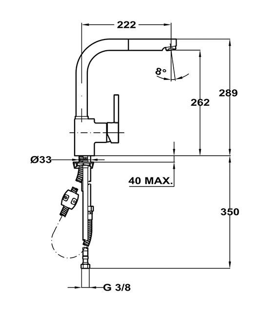 Смеситель Teka ARK 938 черная эмаль Смеситель Teka ARK 938 черная эмаль