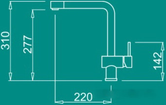 Смеситель Elleci Stream K73 Fumo Смеситель Elleci Stream K73 Fumo