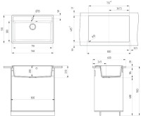 Кухонная мойка Ulgran U-600 (344 ультра-черный)