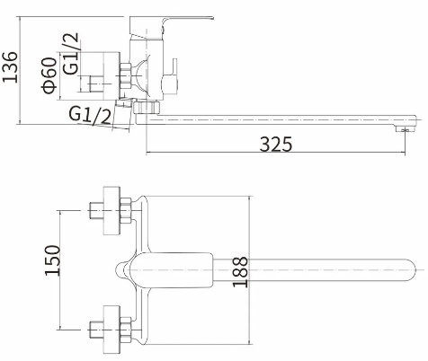 Смеситель Fashun A2282-8 Смеситель Fashun A2282-8