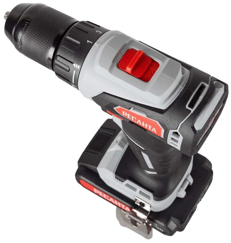 Дрель-шуруповерт Ресанта ДА-20-2ЛК-Б (с 2-мя АКБ, кейс) Дрель-шуруповерт Ресанта ДА-20-2ЛК-Б (с 2-мя АКБ, кейс)