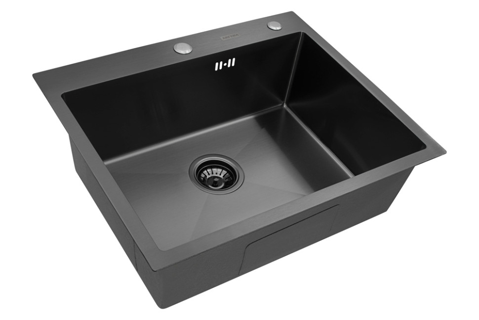 Кухонная мойка ARFEKA Eco AR 600*500 BLACK PVD NANO Кухонная мойка ARFEKA Eco AR 600*500 BLACK PVD NANO