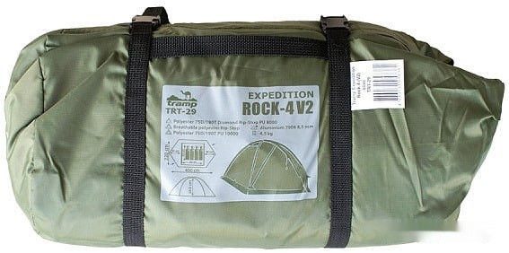 Палатка Tramp Rock 4 v2 (зеленый)