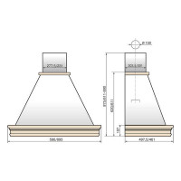 Вытяжка Elikor Вилла Валенсия 90П-650-П3Д (топленое молоко/дуб неокрашенный)