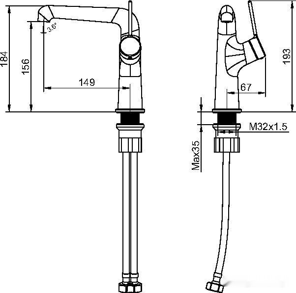 Смеситель Maxonor PL1094-8 Смеситель Maxonor PL1094-8