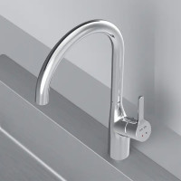 Кухонная мойка Saniteco 5045 Nano + Spike F9S07000 (хром, с сифоном, дозатором и коландером)