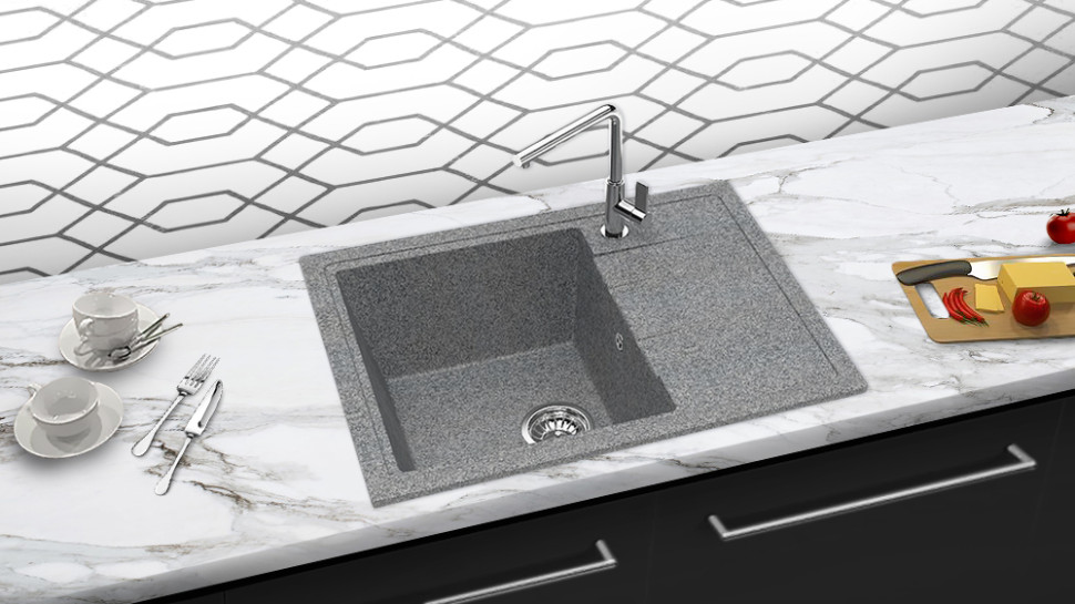 Кухонная мойка Berge BR-5850 (графит матовый) Кухонная мойка Berge BR-5850 (графит матовый)