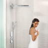 Смеситель Hansgrohe ShowerSelect Glass 15736400 (белый/хром)