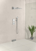 Смеситель Hansgrohe ShowerSelect Glass 15736400 (белый/хром)