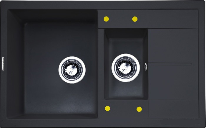 Кухонная мойка Zigmund & Shtain Rechteck 780.2 (Черный базальт)