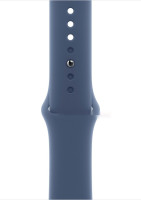 Умные часы Apple Watch Series 10 46 мм (алюминиевый корпус, серебристый/синий, спортивный силиконовый ремешок M/L)