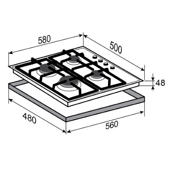 Варочная панель Zigmund & Shtain GN 98.61 W Варочная панель Zigmund & Shtain GN 98.61 W