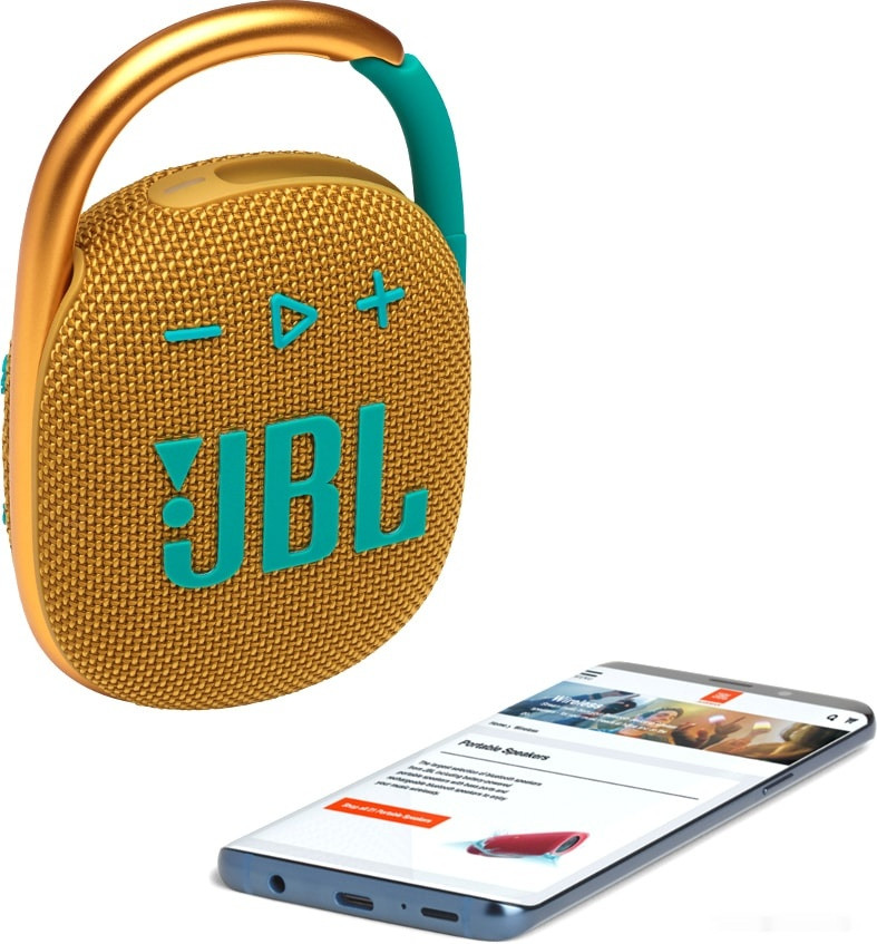 Портативная акустика JBL Clip 4 (желтый) Портативная акустика JBL Clip 4 (желтый)