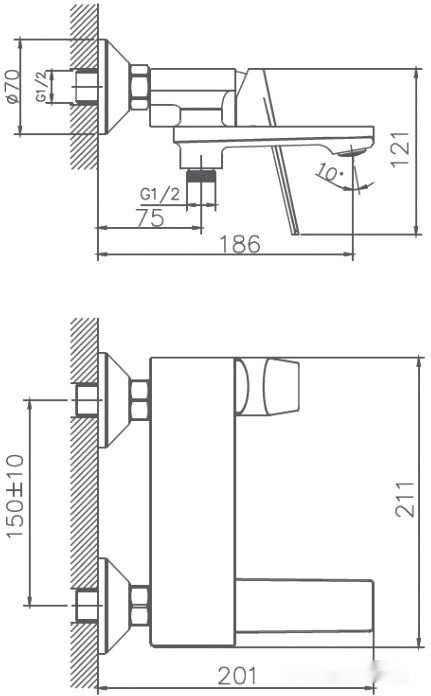 Смеситель Haiba HB60533-3 (серый)