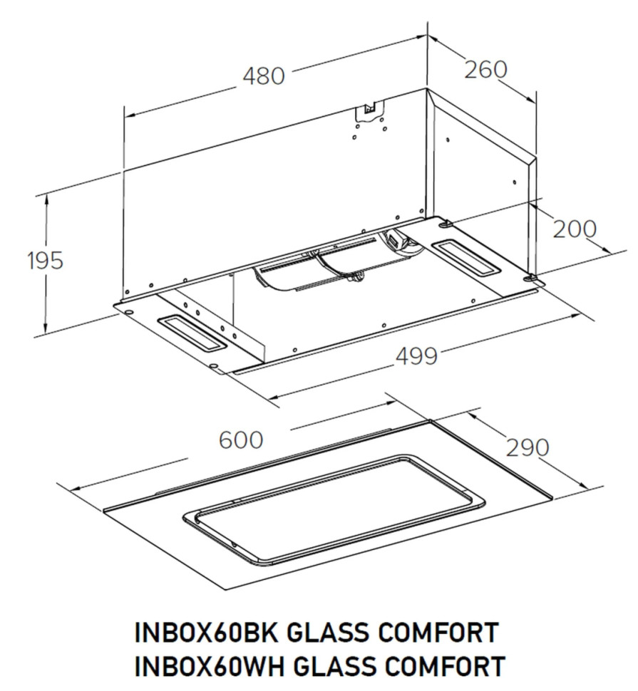 Вытяжка Meferi INBOX60WH Glass Comfort