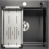 Кухонная мойка Saniteco 5050 PVD (с сифоном, дозатором и коландером) Кухонная мойка Saniteco 5050 PVD (с сифоном, дозатором и коландером)