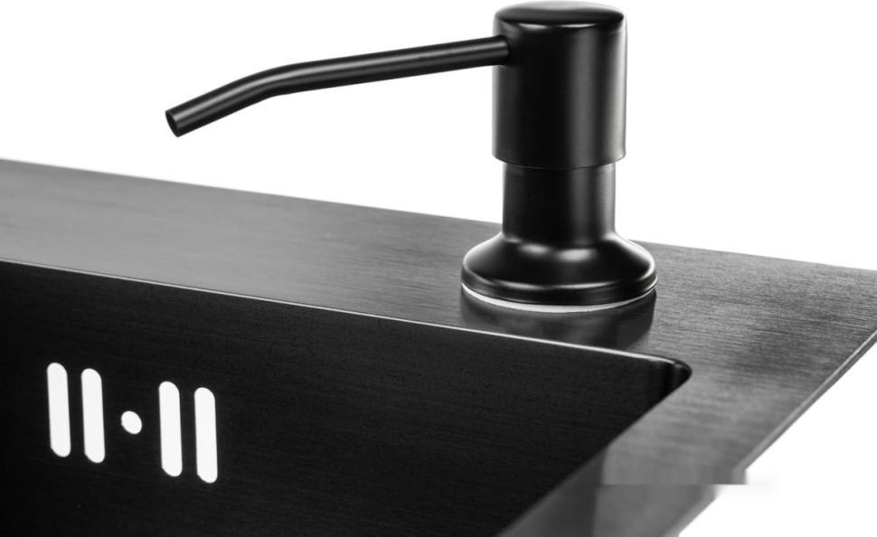 Кухонная мойка Saniteco 5050 PVD (с сифоном, дозатором и коландером) Кухонная мойка Saniteco 5050 PVD (с сифоном, дозатором и коландером)