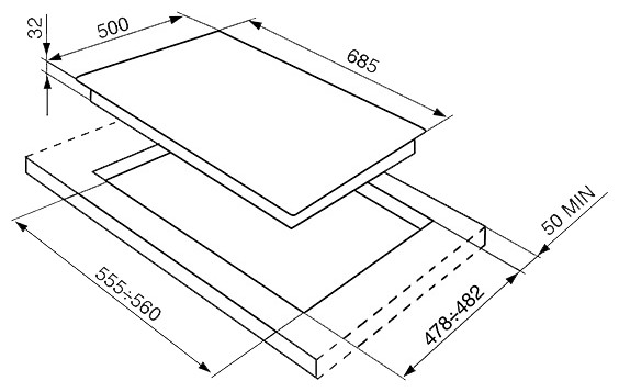 Варочная панель Smeg SRV876AOGH Варочная панель Smeg SRV876AOGH