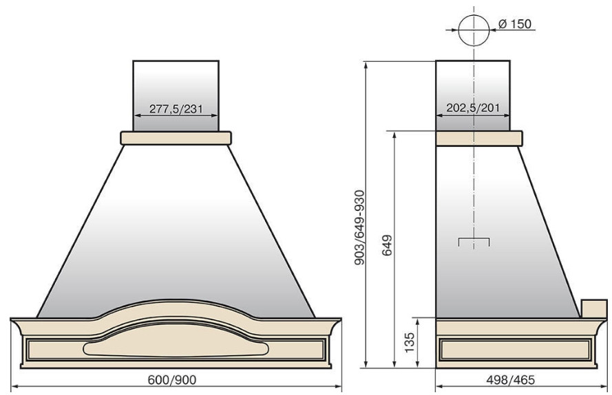 Вытяжка Elikor Вилла Фрукты 90П-650-П3Д (Бежевый/Дуб неокрашенный) Вытяжка Elikor Вилла Фрукты 90П-650-П3Д (Бежевый/Дуб неокрашенный)