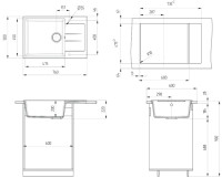 Кухонная мойка Ulgran U-602 (344 ультра-черный)