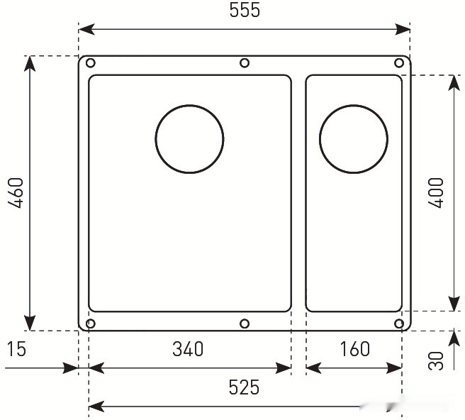 Кухонная мойка Zigmund & Shtain Integra 500.2 (речной песок)