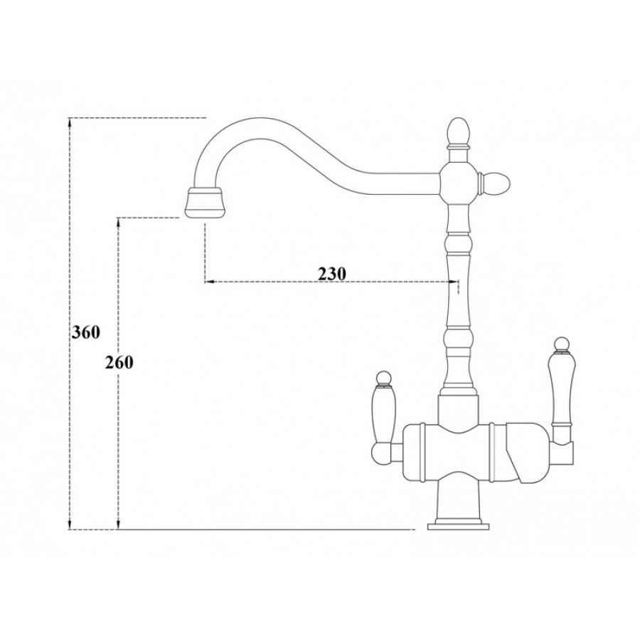 Смеситель Zorg ZR 326 YF никель