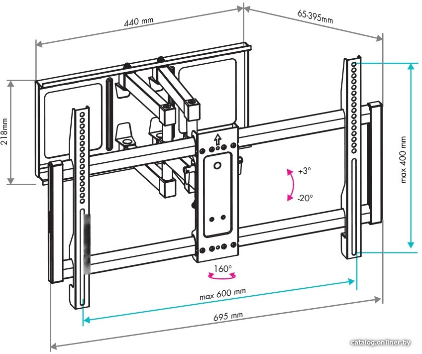 Кронштейн VLK TRENTO-20 (черный)