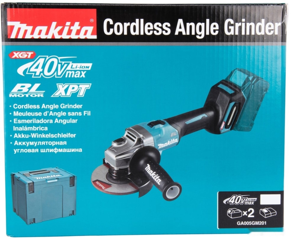 Угловая шлифмашина Makita GA005GM201 (с 2-мя АКБ) Угловая шлифмашина Makita GA005GM201 (с 2-мя АКБ)