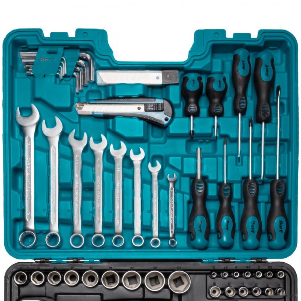 Универсальный набор инструментов BORT BTK-89U (89 предмет) Универсальный набор инструментов BORT BTK-89U (89 предмет)