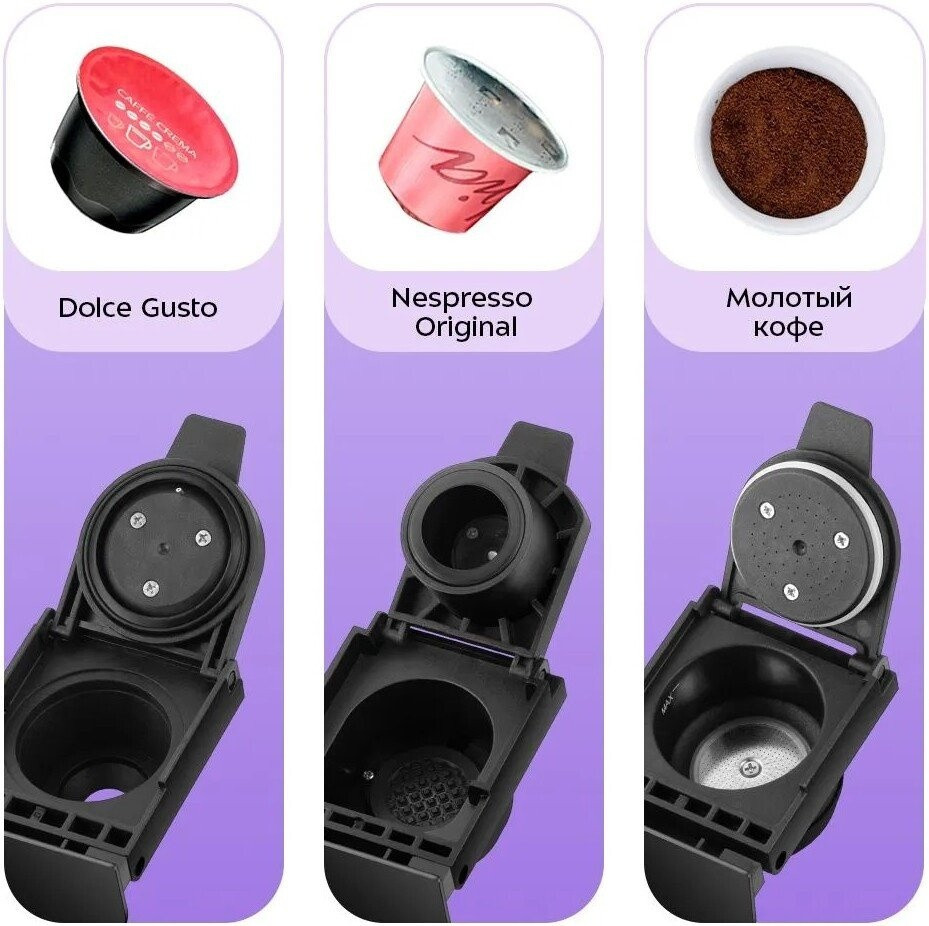 Рожковая кофеварка Kitfort KT-7675 Рожковая кофеварка Kitfort KT-7675