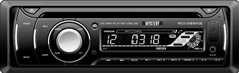 Автомагнитола Mystery MCD-598MPUC