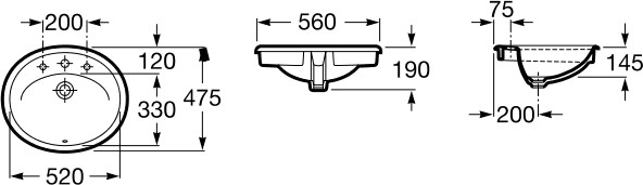 Умывальник Roca Java 56x47,5 Умывальник Roca Java 56x47,5