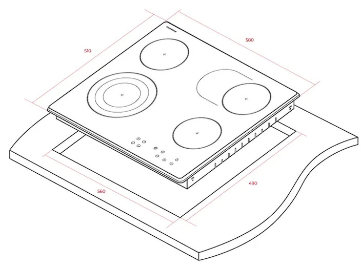 Варочная панель Thomson HC20-4E04 Варочная панель Thomson HC20-4E04