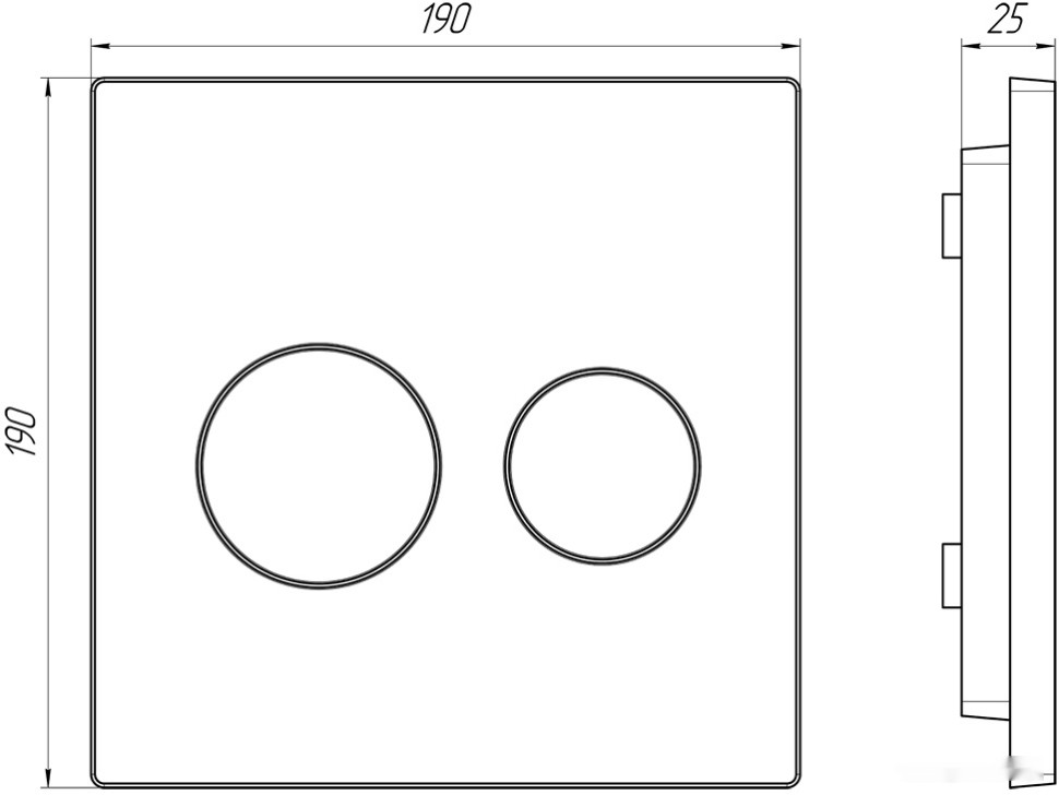 Панель смыва Alcaplast M778 (черный матовый) Панель смыва Alcaplast M778 (черный матовый)