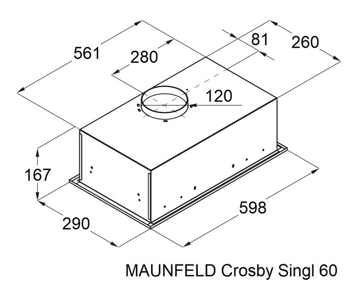 Вытяжка Maunfeld Crosby Singl 60 белый