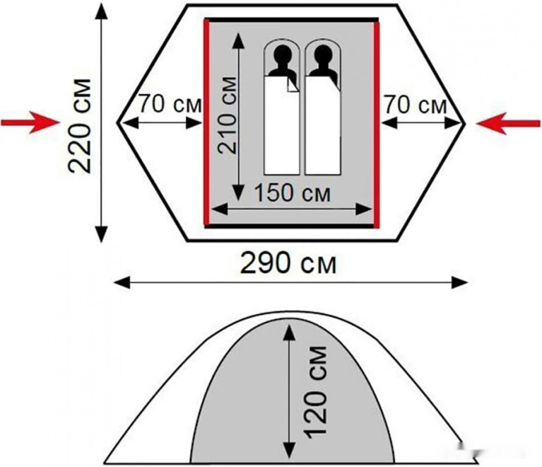 Палатка Tramp Lite Tourist 2 (песочный)