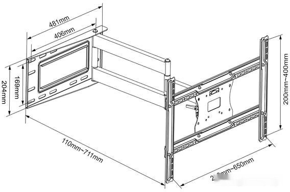 Кронштейн Onkron M7L (черный) Кронштейн Onkron M7L (черный)