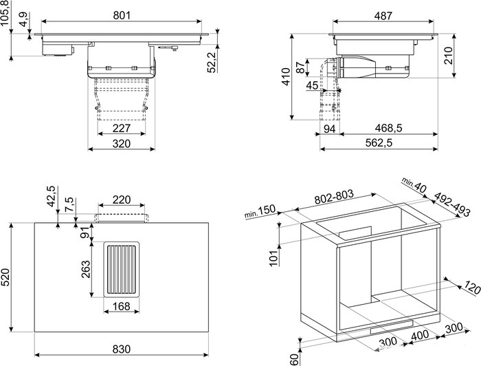 Варочная панель Smeg HOBD682D Варочная панель Smeg HOBD682D