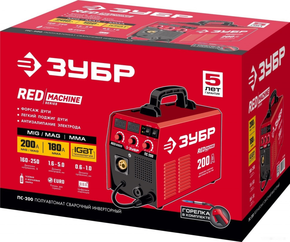 Сварочный инвертор ЗУБР ПС-200 Сварочный инвертор ЗУБР ПС-200