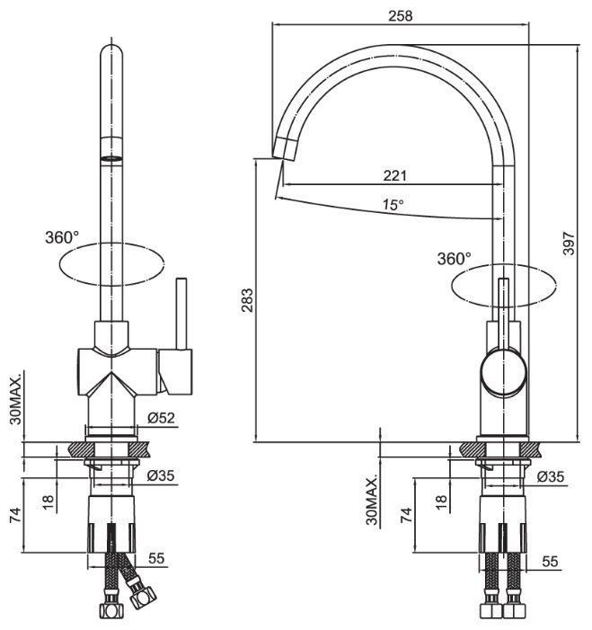 Смеситель IDDIS Kitchen K05STJ0i05