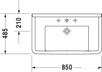Умывальник Duravit Starck 3 85x48.5 (0304800000)