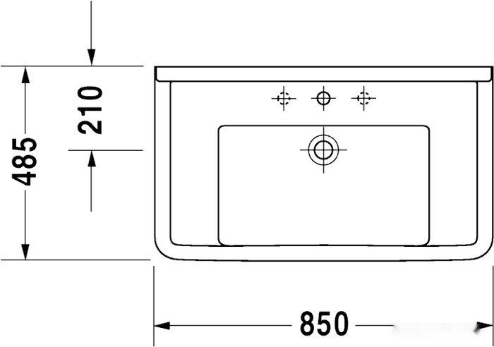 Умывальник Duravit Starck 3 85x48.5 (0304800000)