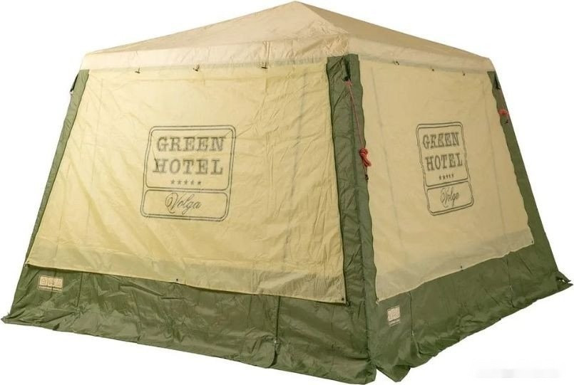 Тент-шатер Camping World Green Hotel Volga 138199 (зеленый/бежевый) Тент-шатер Camping World Green Hotel Volga 138199 (зеленый/бежевый)