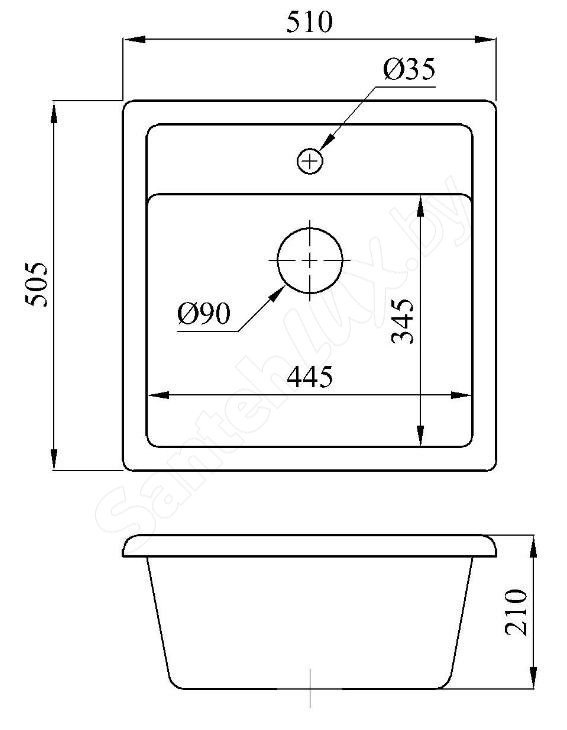 Кухонная мойка БелЭворс Rio (Dark Beige) Кухонная мойка БелЭворс Rio (Dark Beige)