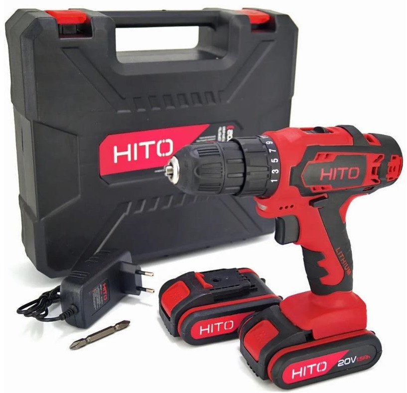 Дрель-шуруповерт HITO CD2002 (с 2-мя АКБ)