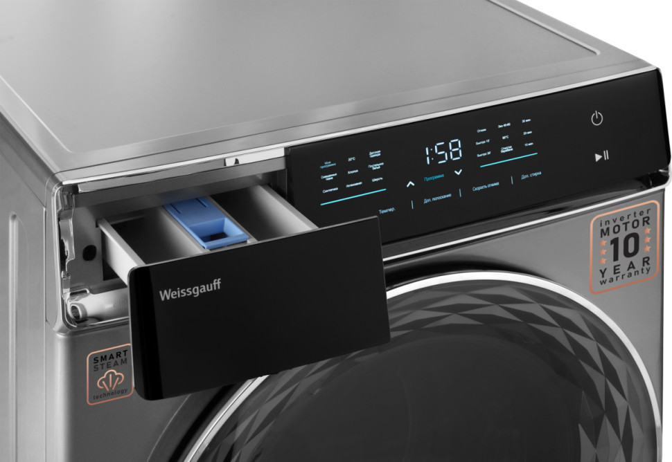 Стиральная машина Weissgauff WM 879 Diamond Inverter Steam Стиральная машина Weissgauff WM 879 Diamond Inverter Steam