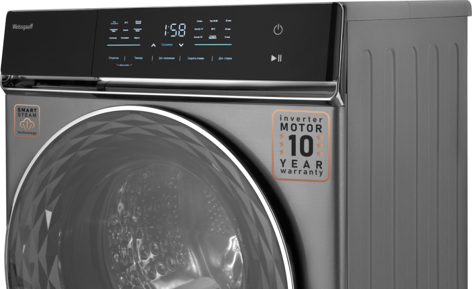 Стиральная машина Weissgauff WM 879 Diamond Inverter Steam Стиральная машина Weissgauff WM 879 Diamond Inverter Steam