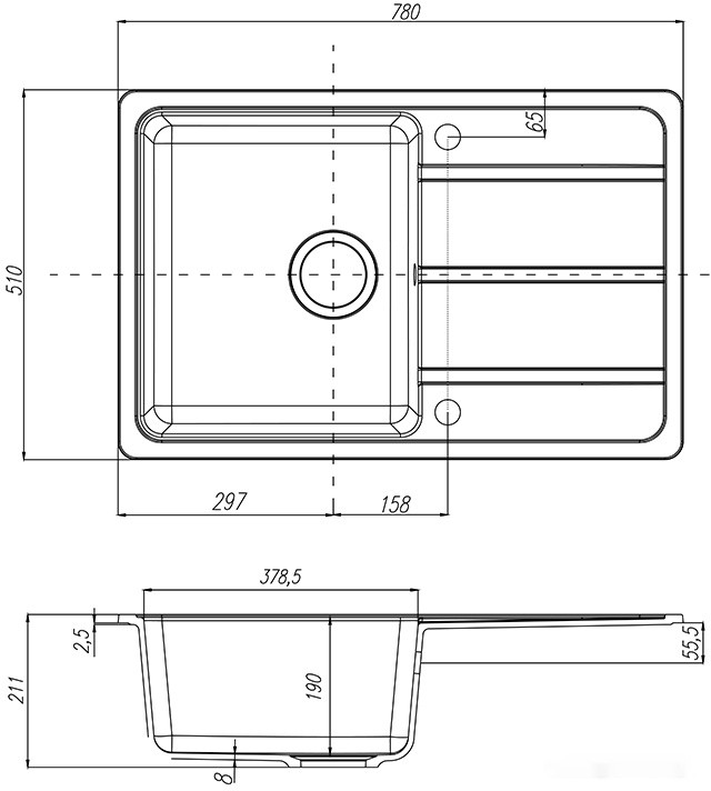 Кухонная мойка Акватон Аманда (песочный)