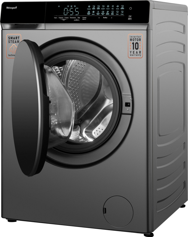 Стиральная машина Weissgauff WMD 888 Touch Inverter Steam Silver Стиральная машина Weissgauff WMD 888 Touch Inverter Steam Silver