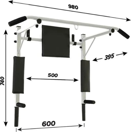 Турник Absolute Champion Aktiv Прогресс разборный АЧ 9966 (белый/черные ручки)